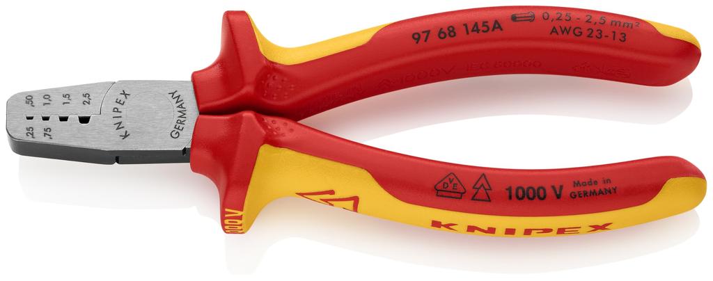 KNIPEX Изолированные обжимные клещи для наконечников, 1000 В, 9768-145A