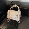 Niche Texture Portable Small Square Bag Women's Bag 2025 New Fashionable Retro Versatile Solid Color Shoulder Messenger Bag