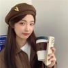 Шерстяной берет женский осень и зима ретро дизайн нишевая шляпа художника осень и зима показывает лицо маленькая шляпа с изысканным чувством