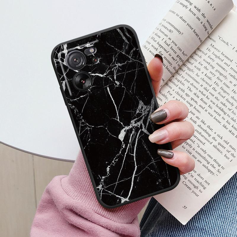 For Xiaomi 13T Pro Pink Gold Marble Art Fashion Phone Case Soft Silicone Funda Cover For Xiaomi 12T 11T 10T 12 Lite Coque Bumper