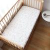 Простыня на резинке для детской кроватки для новорожденных, мягкий хлопковый чехол для матраса с резиной 130x70 см