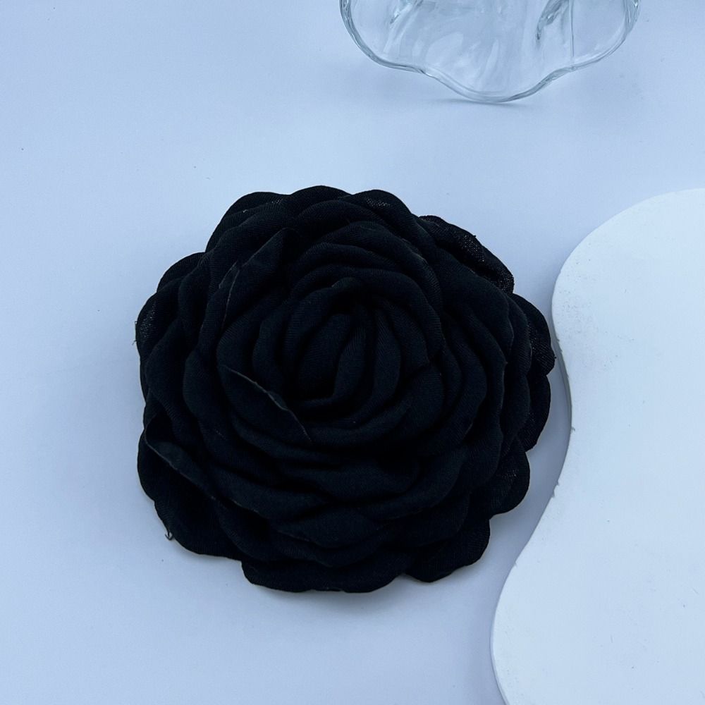 9CM Camellia Brooch Large Flower Badge Handmade Clothing Accessory Dress Accessories