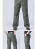 Прочные хлопковые рабочие брюки с несколькими карманами — свободный крой, прямые брюки, большие размеры