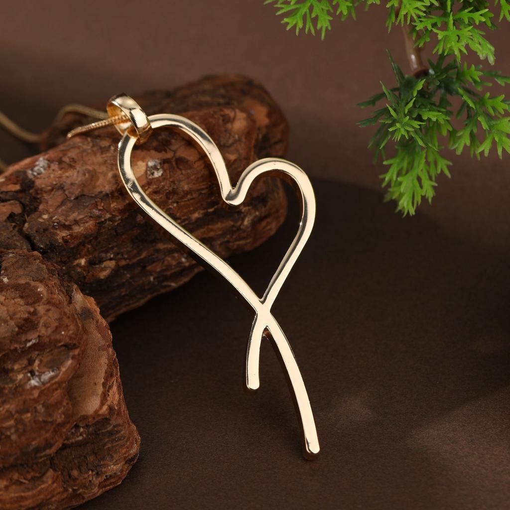 Новое глянцевое ожерелье-цепочка «Вечная любовь», женский простой и универсальный длинный кулон в форме сердца премиум-класса