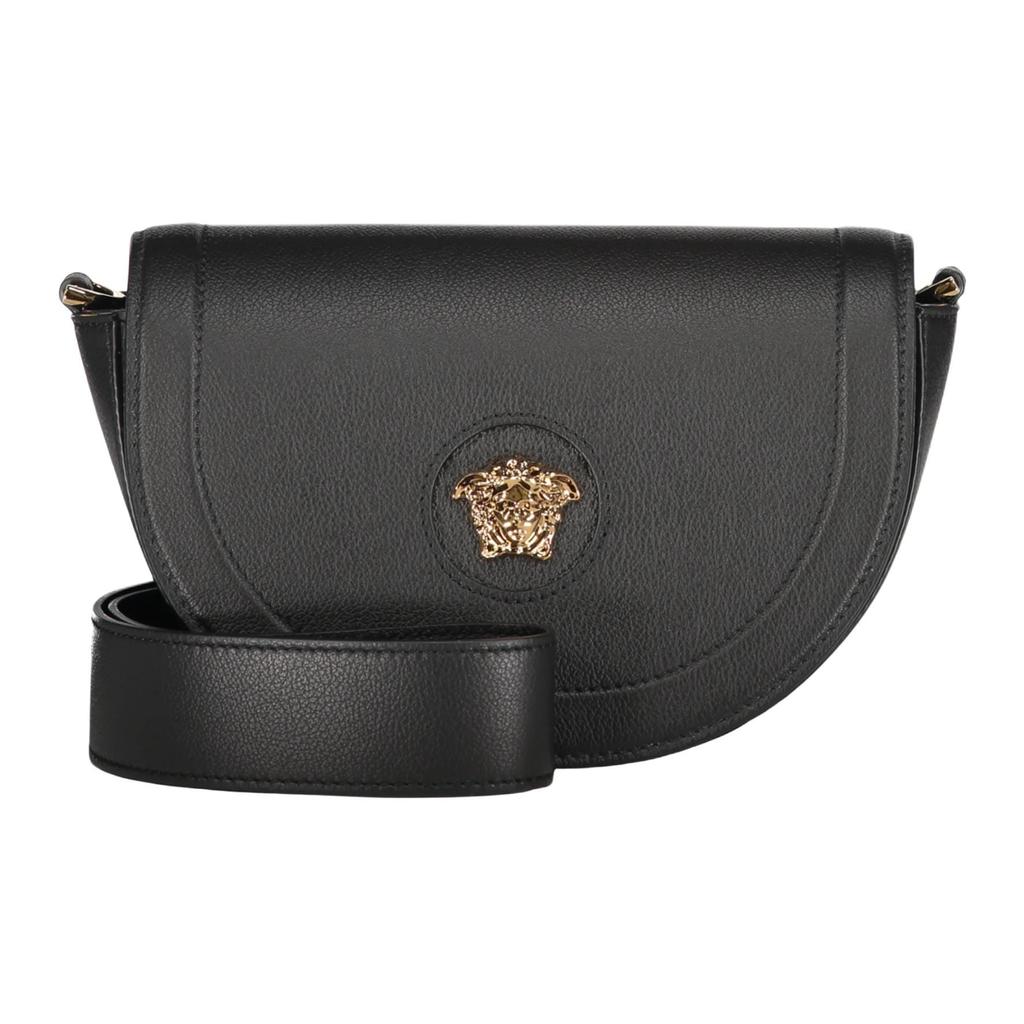 VERSACE Кожаная Сумка на Плечо, Сумка Кросс-боди Женская Черная 1013350-DVIT2T-1B00V
