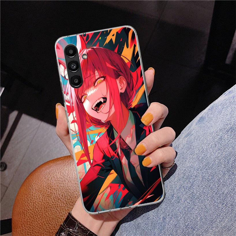 C-Chainsaw Mans Makima Phone Case For Samsung Galaxy A17 A16 A15 A14 A13 A57 A56 A55 A54 A53 A37 A36 A35 A34 A33 A26 A25 A24 A23