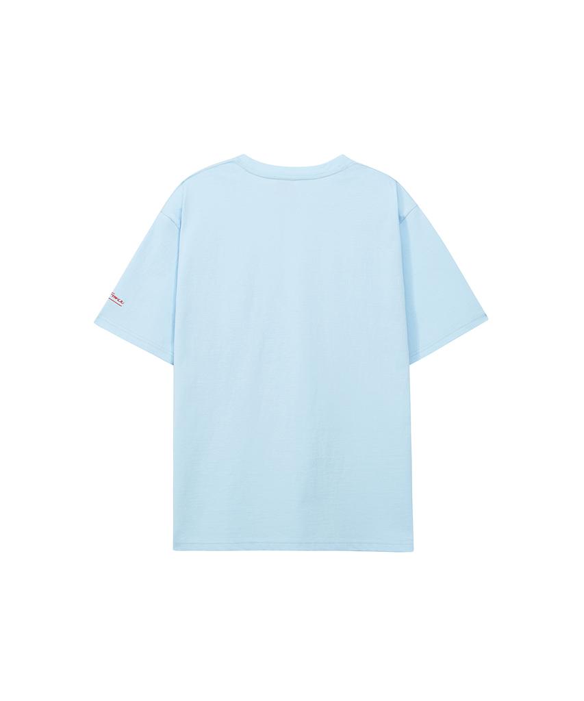 LMR French Marine Artwork T-Shirt Light Blue