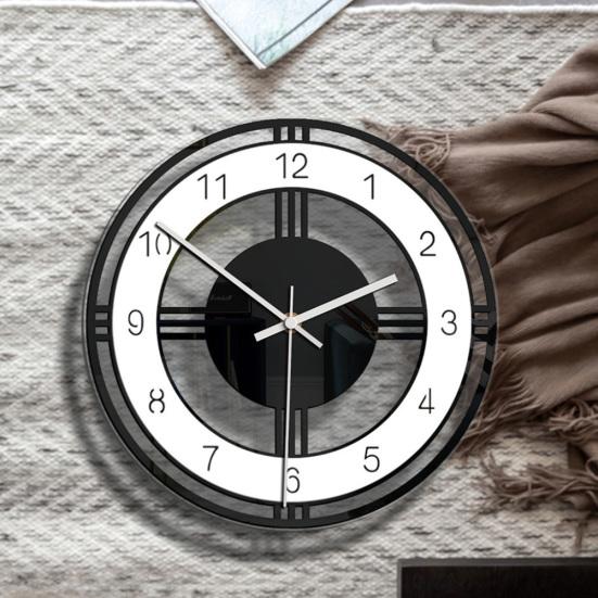 Ретро акриловые круглые циферблаты цифровые немые настенные часы для дома и офиса, подвесной декор