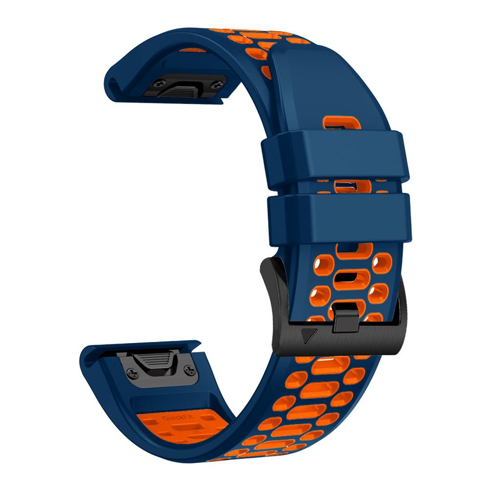 Быстросъемный двухцветный силиконовый ремешок 26 22 мм для Garmin Fenix 7X 7 Pro 5 5X 6 6X/Epix Pro Gen 2 51 мм 47 мм, аксессуары для ремешка часов