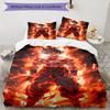 3pcs Dragon Ball Bedding Set Duvet Cover Closure Includes 1 Duvet Cover & 2 Pillowcases, Soft and Comfortable for All Seasons.