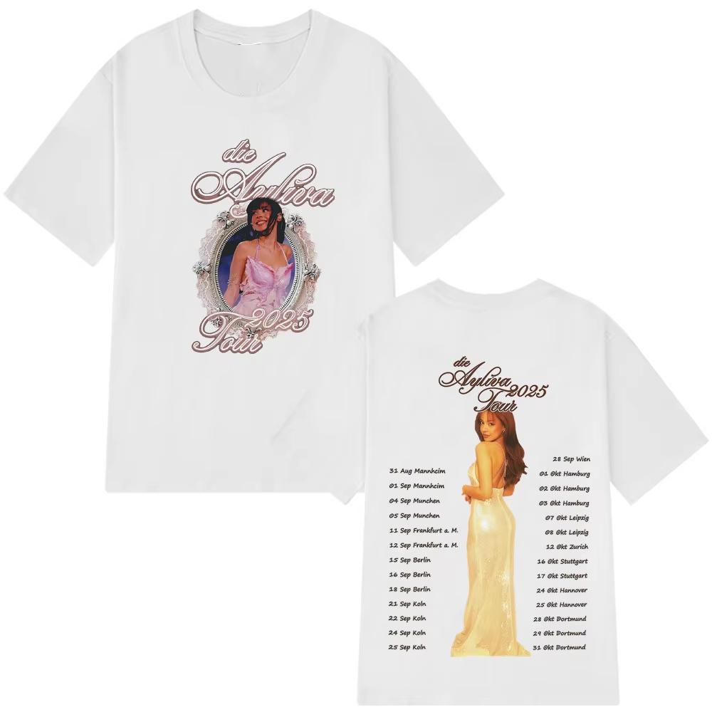 Die Ayliva Tour Hot Sale 2026 T Shirt Summer Short Sleeve T-shirts Men's Women Streetwear Top Casual Aesthetic Harajuku T-shirts2