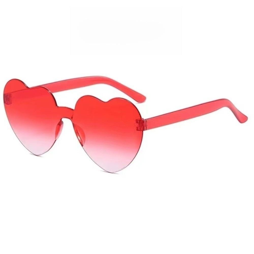 Trendy Love Heart Shape Sunglasses UV Protection Colorful Gradient Sunglasses Women