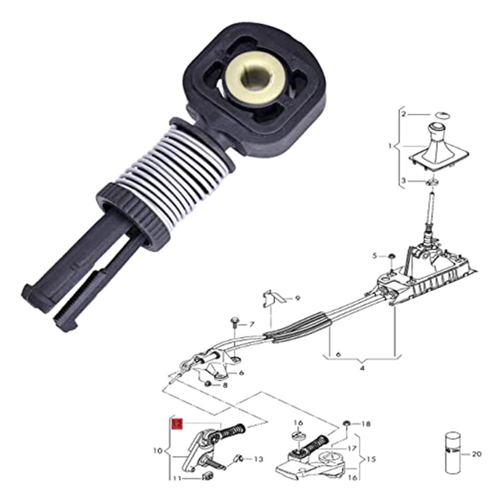 Зажим конца троса селектора уровня передач подходит для VW SKODA Golf 1J0711761C Замена зажима конца троса селектора вала передач