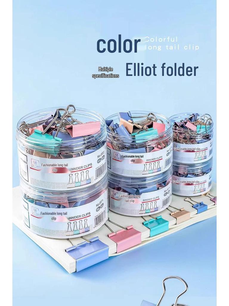 Assorted Colored Bulldog Clips: Large, Medium, Small - Long Tail Paper Clips for Documents and Books