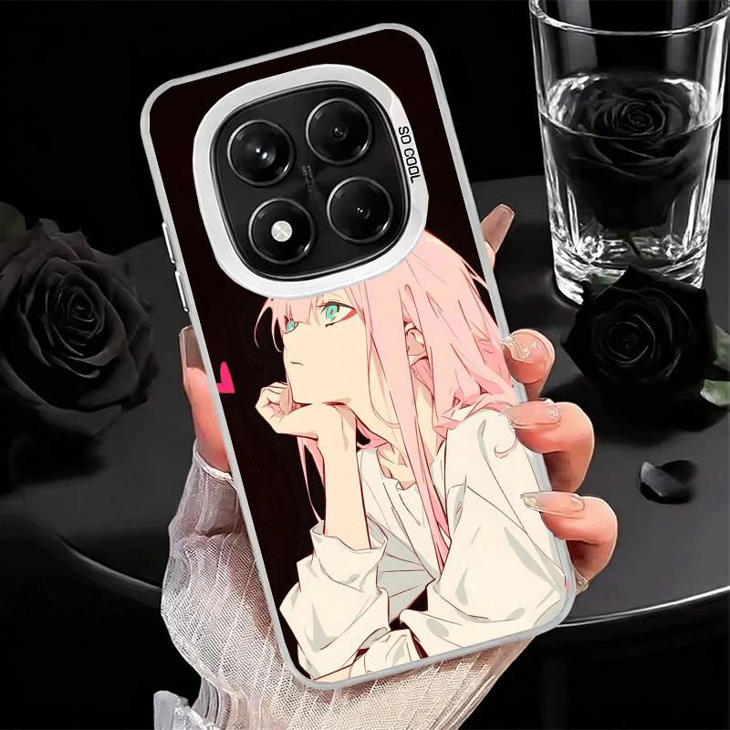 Чехол для телефона Zero Two 02 Кавайный Милый Мягкий для Xiaomi Redmi Note 13 14 15 Pro Plus 12S 12 11S 11 11T 10S 10 Ударопрочный Задняя крышка S