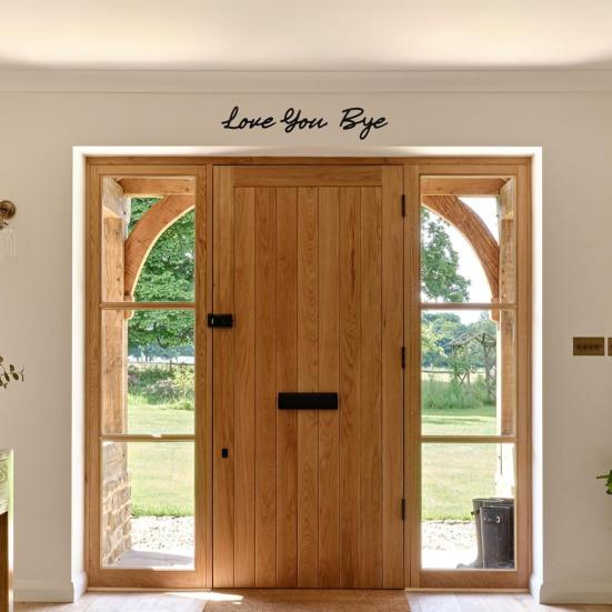 Love You Bye Sign Wooden Wall Art Sign Love Themed Entryway Wall