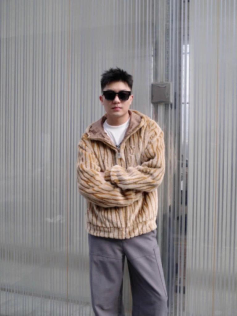 Nanyou Lujia 26ss Ski Series Letter Stripe Faux Fur Hooded Jacket