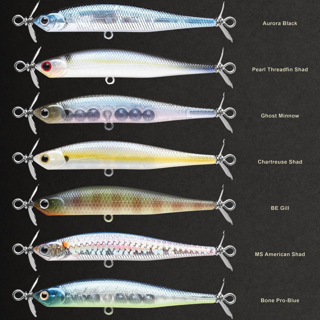 Lucky Craft USA Screw Pointer 80 Рыболовная приманка Минноу Bone Pro (371 Синий)