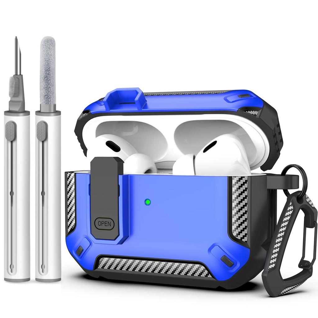 Для Airpods Pro 3 Чехол для наушников с надежной фиксацией, противоударный, жесткий корпус, полностью защитный чехол с чистящим стилусом для AirPods Pro 3