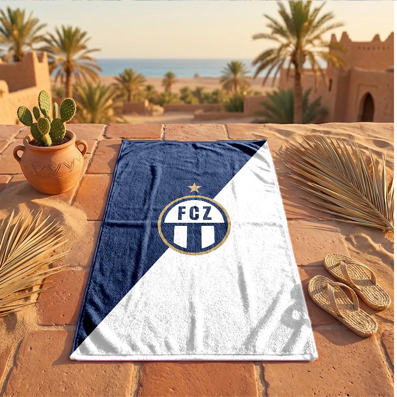 FC Zürich Print Microfiber Beach Towel Quick Dry Absorbent Large Towel For Beach Swimming Travel