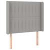 VidaXL Headboard with Ears Light Grey 103x16x118-128 Cm Fabric3119808