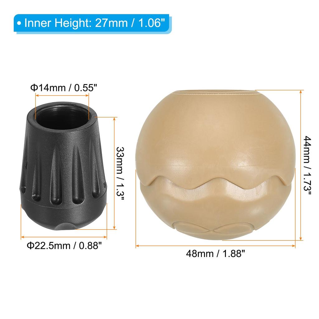 PATIKIL набор из 8 ножек стульев для кемпинга TPE, защита ножек складных стульев, подходит для ножек стульев бежевого цвета