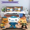 3pcs Octonauts pattern bedding set duvet cover set includes duvet cover &pillowcases,perfect all season bedroom decoration&gift