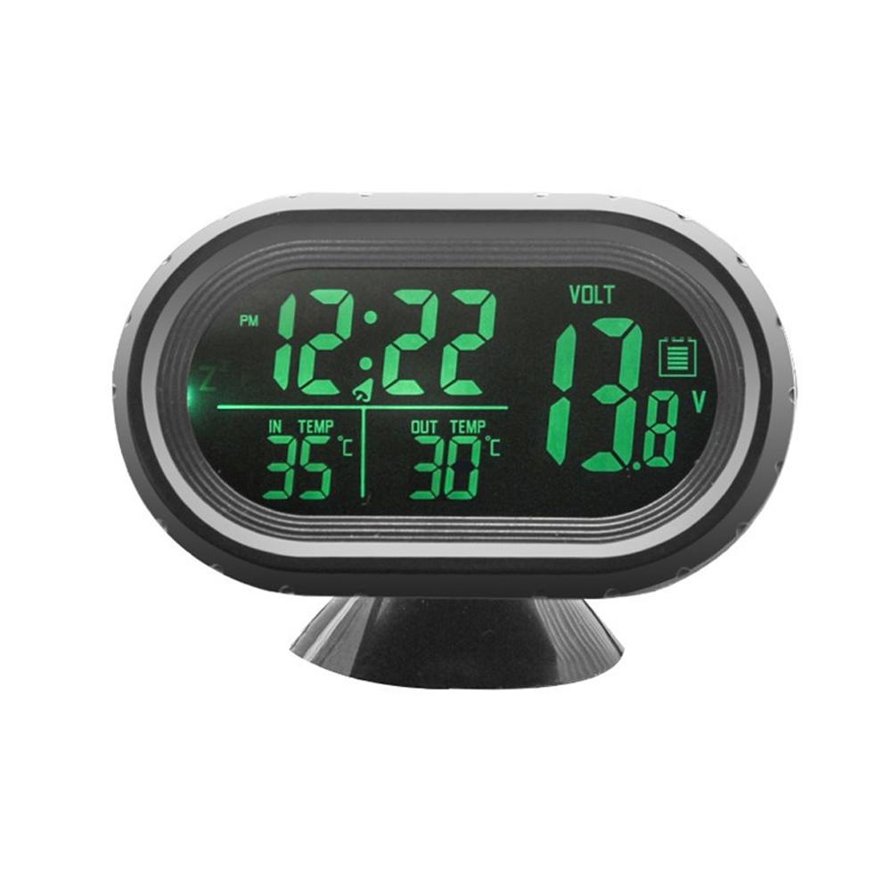 3 In 1 12/24V Car Volt Meter Auto Digital LED Car Voltmeter Thermometer Car Truck USB Charger Current Meter Volt Detector
