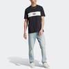 Adidas Originals Colorblock Logo Print Crewneck T-Shirt Men Tops Black HZ0703