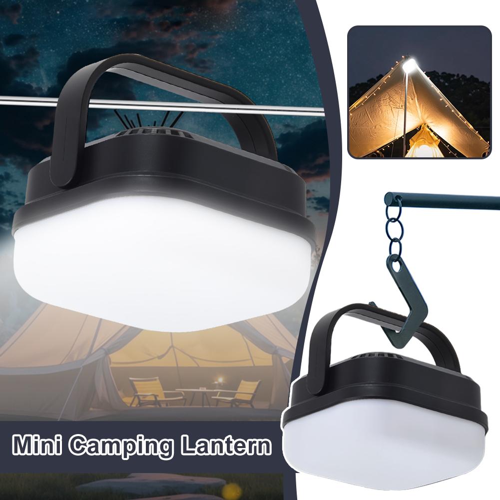 Portable Outdoor Camping Lantern Three-level Dimming Multi-functional Mini Lamp USB Rechargeable Emergency Light for Outdoor Use