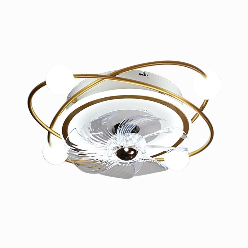 Simple Led Chandeliers With Electric Fan Modern Living Room Bedroom Ceiling Fan Lights Home Remote Control Lighting Fixtures