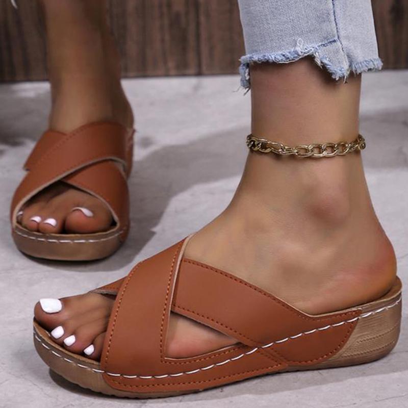 Fashion Summer Woman Sandals Shoes Plus Size Sandals Ladies Slides Women's Shoes Wedge Sandals Woman Platform Slipper Footwear Female
