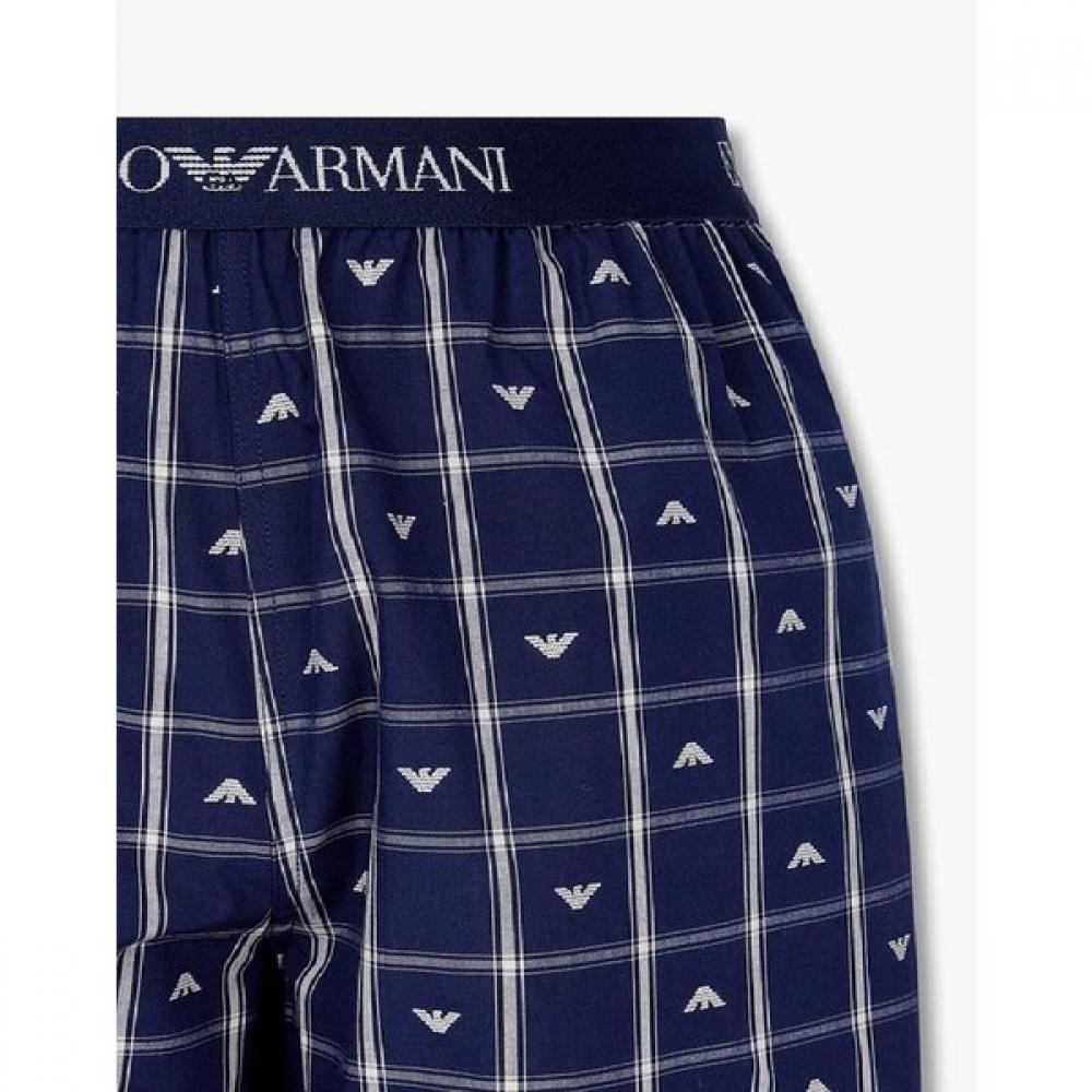 Emporio Armani Мужские брюки для отдыха с узором в виде логотипа-орла  0816132007