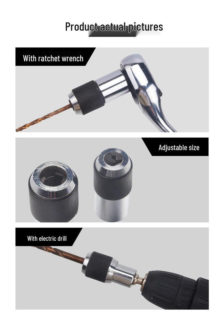 Adjustable M3-M12 Ratchet Tap Wrench with Reamer Sleeve