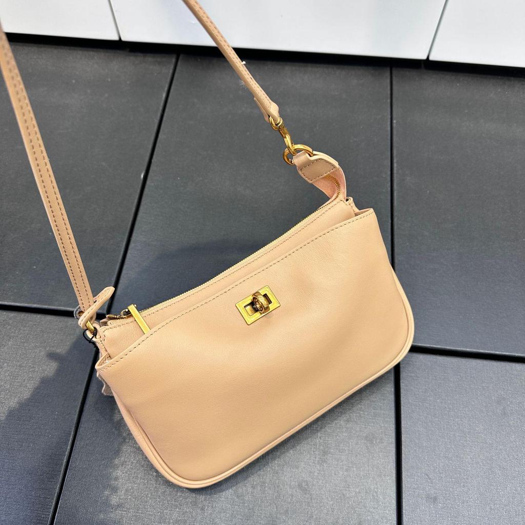 Bajia Rodeo Shoulder Bag: New 2025 Genuine Leather Pochette Cowhide Underarm Bag