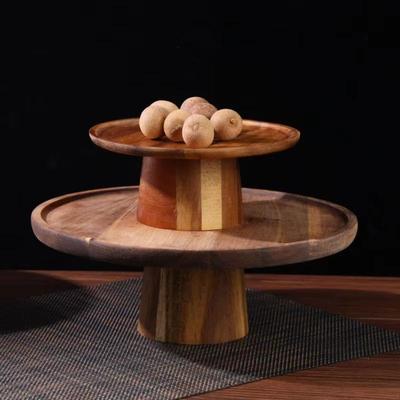Подставка для торта 1 шт., деревянный высокий поднос, поднос для торта, тарелка для фруктов, закусок, десертная тарелка, столовая посуда