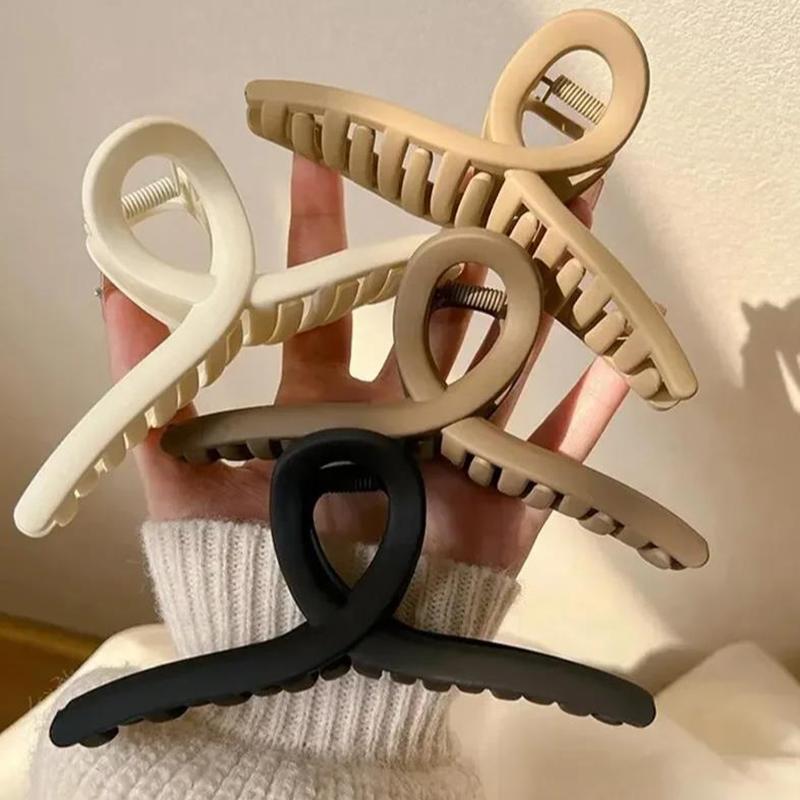 2/4 шт. Женская заколка-краб для волос Крест Матовая заколка для волос Модные заколки для волос Большая заколка-краб Зажимы для волос Девочки Корейские аксессуары для волос