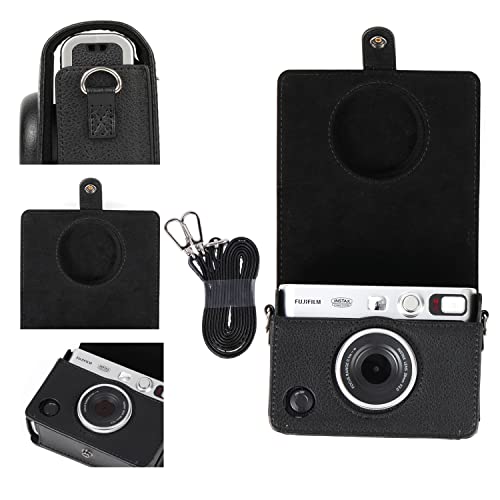 Чехол для пленки Instax Mini Evo, Защитная крышка для Instax Mini, Полная защита, Защита от царапин, В комплекте плечевой ремень, Искусственная кожа, Портативный, Легкий
