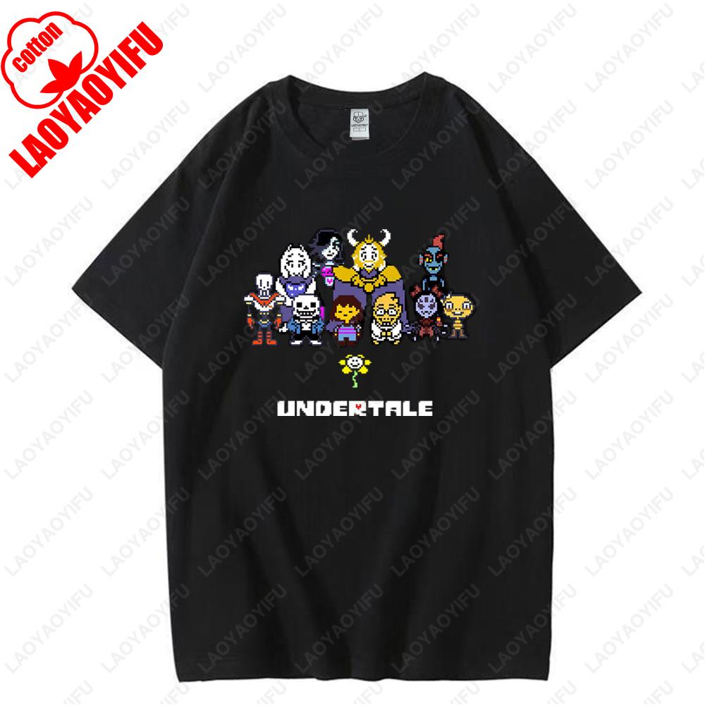 Игровая футболка с принтом персонажа игры Undertale, топ для ролевой игры Undertale, унисекс, высокое качество, хлопок, короткий рукав
