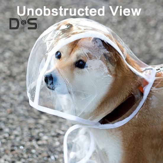 Прозрачный дождевик для домашних животных с капюшоном, водонепроницаемая куртка, модное легкое пальто для домашних животных, пончо для маленьких и средних собак и кошек