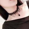 Gothic Black Lace Necklace For Women Girl Boho  Pearl Sexy Lace Choker Punk Dark Lolita Style Halloween Jewelry