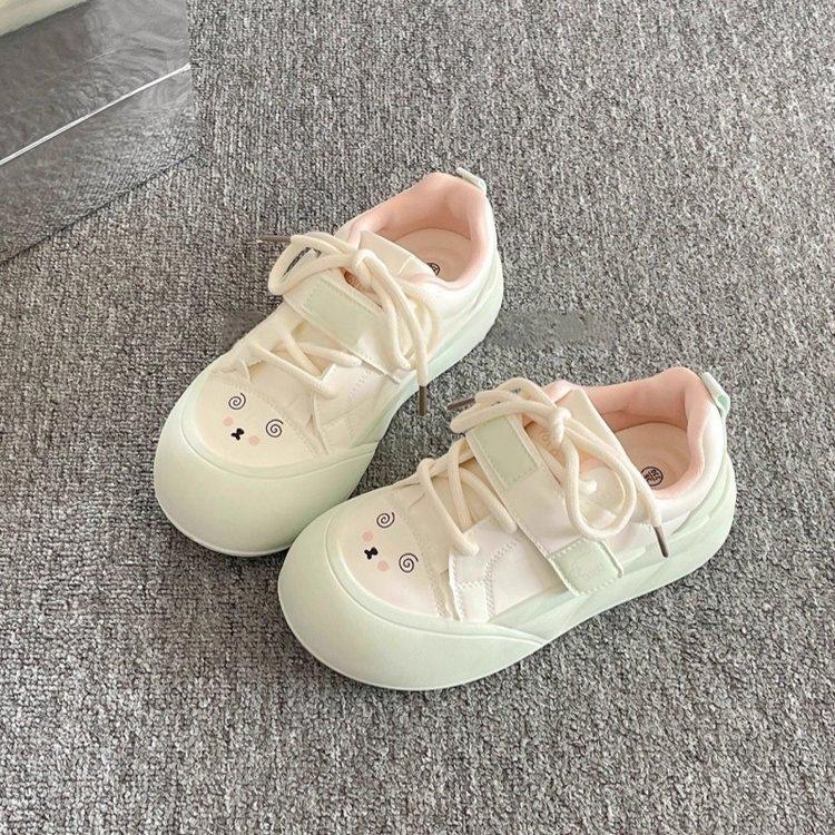 Толстоподошвенные кеды в стиле кампус, маленькие белые туфли, женские осенние новые туфли на платформе, туфли-хлебцы, тренд