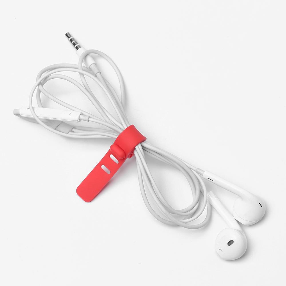 10 шт. Мягкий держатель для хранения наушников, сматывающее устройство для кабеля наушников, зажим для шнура, стяжка для USB-провода