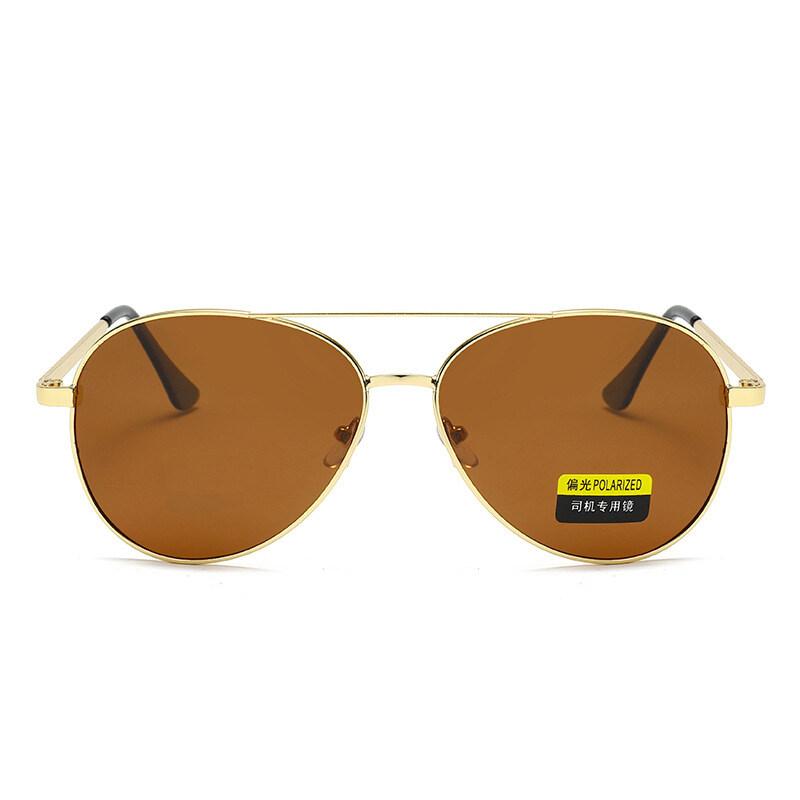 Ретро металлические солнцезащитные очки, мужские зеркальные поляризационные солнцезащитные очки с зеркалом TAC, квадратные однолучевые солнцезащитные очки с двойным лучом для мужчин, зеркало ночного рынка