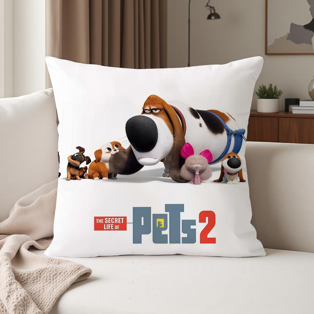 Cute Movies THE SSECRET LLIFE OF PPETS Pillow Case Suitable For Bedrooms Living Rooms Cars Home Decoration