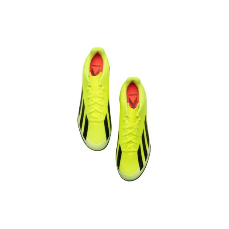 Adidas X Crazyfast Club Round Toe Lace-Up TF (Rubber Studs) Durable Soccer Shoes Unisex Soccer Shoes Yellow IF0723