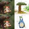 Totoro Resin Micro Landscape With Cartoon Cat Swing And Autumn Leaves For Gift And Collection