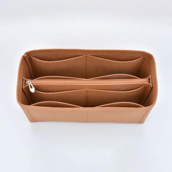 Tote Bag Insert Organizer Felt Insert with Multiple Pockets Makeup Phones Keys Organizer Protector for Tote Bag Interior Use