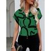 Women's Shirt Summer Bat Sleeve Tops Lady Elegant Simple Printed Casual Women's Blouse New Fashion Beach Vacation Loose Female Clothing