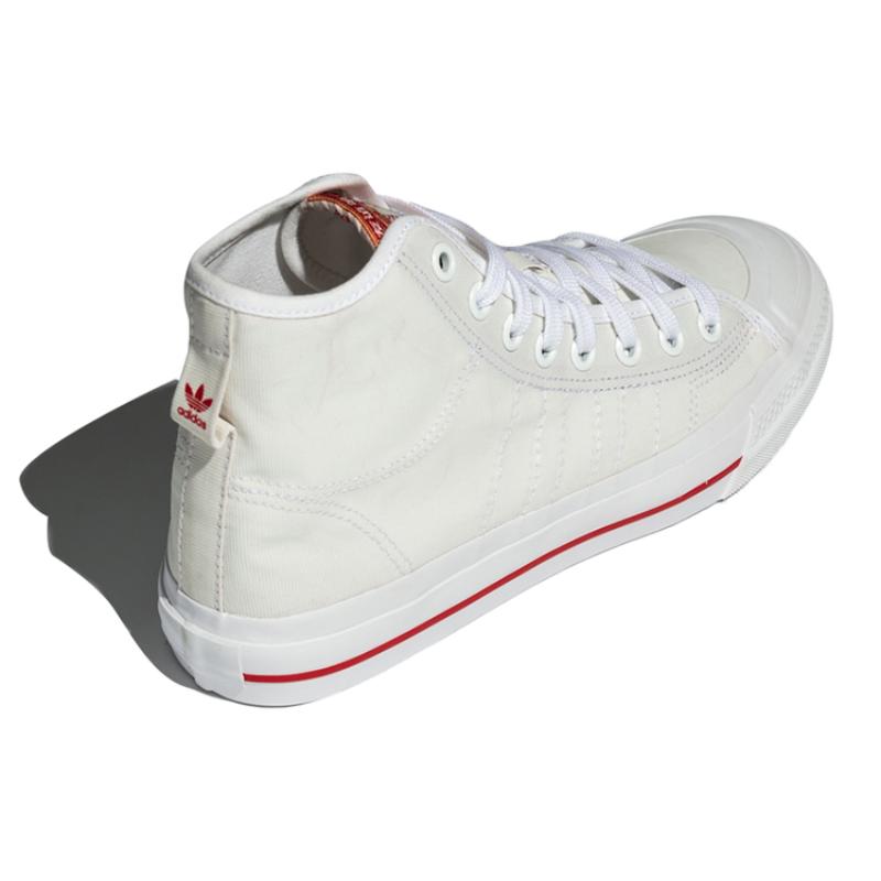 Adidas Nizza Hi Rf 'White Red' Sneakers FY5237